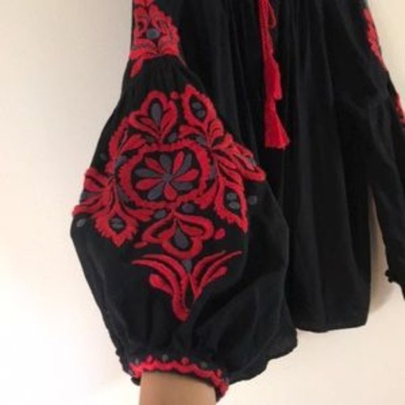 Zara bohemian embroidered blouse - Picture 3 of 8
